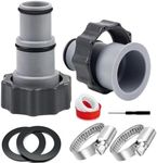 Pool Adapter A for Intex Pool, 2 Piece Connection Set Hose Adapter for Intex Pumps, 32-38 mm Pool Hose Adapter with Internal Thread, Easy Installation for Your Pool Hose