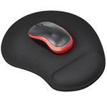 TRIXES Black Mouse Pad/Mat ‘Small’ with Comfort Cushion Support