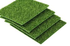 I-MART 6”X6” Fake Grass for Dollhouse Miniatures Garden, Artificial Grass for Crafts Decoration, Mini House Sum Lawn Ornaments (Pack of 4)