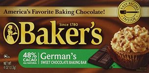 Baker's, German Sweet Chocolate, Baking Bar, 4oz Bar (Pack of 6) by Baker's