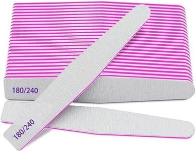 Professional Nail Files, Emery Board Nail File for Natural Nails 180/240 Grit Nail Files for Acrylic Nails 12pcs Fine Grit Nail File Manicure Tools Coarse Washable Fingernail Files (180/240 Grit)