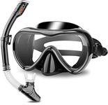 Diving Mask, Necomi® Snorkeling Mask with Latest Dry Top Breathing System,Fold 180°Panoramic Diving Snorkeling Goggles Tempered Glass Anti-Fog Anti-Leak Snorkeling Gear for Adults and Youth—قناع الغطس