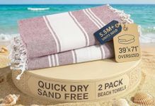 LANE LINEN Large Bath Towels (2 Pack, 99x180 cm) - Cotton Blend Turkish Towel for Bath - Lightweight, Absorbent, Quick Dry & Soft - Ideal for Home, Spa, Gym, Beach, Travel - Wistful Mauve