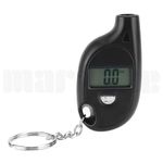 Marrone Mini Portable Tyre Pressure Gauge Digital LCD Display Tire Wheel Air Manometer Tester Meter Monitor Keychain Tool for Car Bike Motorcycle Vehicle Automobile Accessories