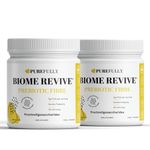 Biome Revive Prebiotic Fibre Powder to Help Maintain Gut Health & Balanced GI Flora - Unflavoured & Sugar Free Soluble Fiber Supplement - Gluten Free, Keto, Vegan - 40 Servings (2 Pack)