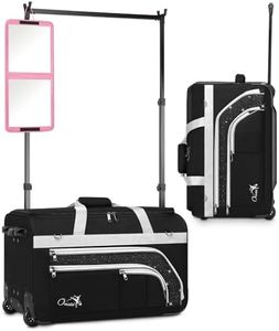 Dance Bag with Garment Rack, 28" Rolling Dance Suitcase Competition Duffle Bag with Garment Rack & Wheels | Versatile Compartments, Upgraded Stable System for Dance Shows, Travel, Cheer, Recital