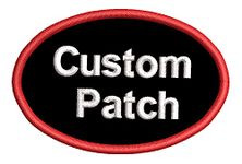 Custom Embroidery Name Patches Personalized Military Number Tag Customized Logo ID for Multiple Clothing Bags Vest Jackets Work Shirts (Color : #1Red on Black)