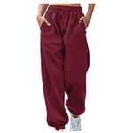 AMhomely Womens Joggers Sweatpants Casual Oversized Jogging Pants Athletic Active Sweatpants Running Gym Workout Tracksuit Bottoms Drawstring Casual Lounge Trousers