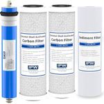 IPW Industries Inc. | Complete Reverse Osmosis Water Filter Replacement Kit for Krystal Pure KR15 - Membrane Filter, Carbon Block Filters, Polypropylene Sediment Filter for Efficient Water Filtration