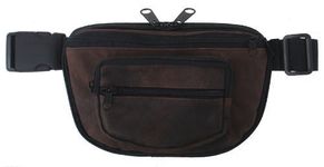 SMALL - DTOM Concealed Carry Fanny Pack SUEDE LEATHER-Brown by Don't Tread on Me Conceal and Carry Holsters