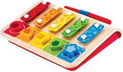 Xylophone, Musical Toy, Hape Xylophone-Piano Multifunctional Plug-In With 5 Wooden Puzzle Pieces And 1 Mallet. 12 Months +