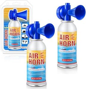 ElectricWise 2 Pack Large Air Horns 3.5oz, 122dB Very Loud Marine Boat Air Horns for Safety, Meet Coast Guard, Boat Accessories, Ideal for Boating, Camping, Hiking, Travel