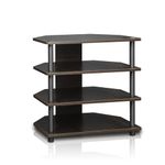 Furinno 15093CC/GY Turn-N-Tube Easy Assembly 3-Tier Petite TV Stand, Espresso/Black