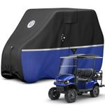 LI LIBZAKI 4/2+2 Passenger Golf Cart Cover Fits EZGO, Club Car, Yamaha, 420D Waterproof Windproof Sunproof Outdoor All-Weather Full Cover -Blue