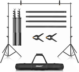 EMART Photo Backdrop Stand 10ftx12ft/ 3mx3.6m Large Photography Background Stand Heavy Duty Adjustable Support Kit for Video Studio Decoration