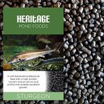 HERITAGE STURGEON STERLET FISH FOOD PELLETS PREMIUM SINKING POND FEED TENCH KOI 4.5MM (2KG)