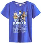 HERSE Kids Boys/Girls T-Shirt Roblox Build Greater (12, Blue)