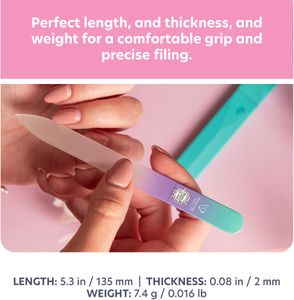 Bona Fide Beauty Czech Glass Nail File – Green Violet, Hardcase