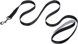 Amazon Basics Padded Single Handle Dog Leash - 5 Foot, Black