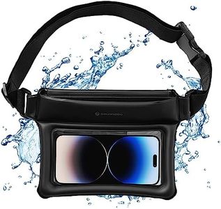 Sinjimoru Clear Waterproof Fanny Pack Dry Bag, Adjustable Strap Floating Crossbody Waist Belt Bag for Swimming Paddling Snorkeling, Lockable Travel Beach Bag. Sinjimoru Waterproof Cross Bag Black