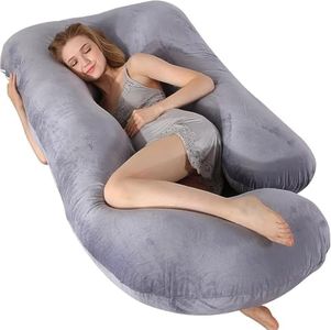 Elover U Shaped Pregnancy Pillow,Full Body Maternity Support