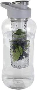 JOEY'Z Large (60 oz - Half Gallon) Fruit Infuser Water Bottle BPA Free for Travel, Workouts, Camping, Sports Bottle