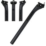 ROADNADO Bicycle Seat Post Carbon Fiber Setback 20mm Offset Matte Bike Seat Post with Micro Adjust Clamp 27.2/30.8/31.6mm x 350mm for MTB Road Mountain Bike Seat Tube (30.8mm 350mm)