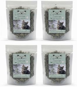 Cherry Valley Organics, 100% Organic Catnip, Freshly Grown & Dried in The USA, Premium Quality, 0.5 oz Compostable Bag, 4 Pack