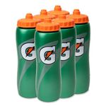 Gatorade 32 Oz Squeeze Water Sports Bottle - Value Pack of 6 - New Easy Grip Design for 2014