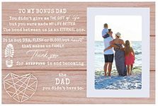 Father's Day Gift for Stepdad-Father-in-Law,Stepfather Gift-Bonus Dad Gift-Birthday Christmas Gift for Step Dad-You Didn't Give Me the Gift of Life-Wood Picture Frame Photo Frame for 6''×4'' Photo