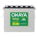 OKAYA PRO Power OPTT19054 160Ah Tall Tubular Inverter Battery for Home, Office & Shops with Certified Extra Backup | Spillage Free & Low Maintenance Design | 54 Months Warranty