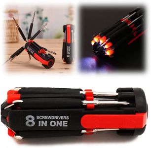 Multifunctional 8-in-1 Screwdrivers Tool with Worklight and Flashlight, Portable Multi Tool Screwdriver Professional Repair Tool, General Screwdriver Multitool for Home Kitchen Car