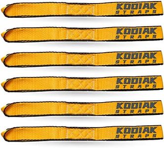Soft Loop Tie Down Straps - 1.5 x 18 inches- 10,000 lb Load Capacity - Orange 6 Pack - Loops for Securing ATV, UTV, Motorcycles, Scooters, Dirt Bikes, Lawn & Garden Equipment by KODIAK STRAPS