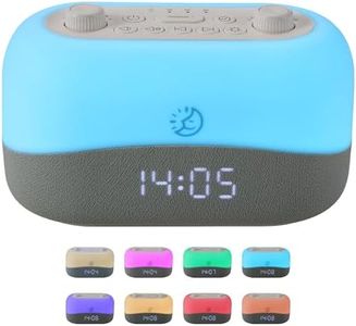 Sleep ZM White Noise Machine with 29 Sounds + 16 Colors – Digital Alarm Clock & Amber Night Light for Blue Light Blocking, Gentle Wake Alarm, Sleep Timer & Memory Function for Adults & Kids