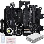 WOWOSS Emergency Survival Kit 18-in-1 Survival Equipment Emergency Tool Outdoor Multi-Tools for Hiking Camping Hunting Cycling Outdoors Adventures