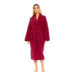 CICK Towelling Bath Robe Premium Quality Bathrobes for Women Highly Absorbent 100% Cotton Shawl Design for Men & Women for Loungewear (UK, Alpha, S, M, Regular, Regular, Wine)