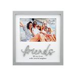 Pavilion - Friends Photo Frame, White Washed Distressed Picture Frame For a 6 x 4 photo, Unique Birthday Gift For Friends, Going Away Gifts For Friends, Overall Size 7.75” x 8.25”