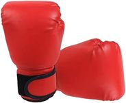 TOOYFUL Kick Boxing Gloves PU Leather Boxing Training Gloves Punching Bag, Red Adult