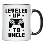 YouNique Designs Uncle Announcement Mug, 11 Ounces, First Time Uncle Coffee Mug, Youre Going To Be an Uncle, Baby Announcement Cup Uncle, New Uncle Mug for Brother (Black Handle)