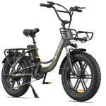 ENGWE MTB Electric Bike for Adults 20" Fat Tire E-Bike with 48V 13AH Battery, 7-Speed, Dual Shock Absorber Perfect for Commuting and Off-Road Adventures