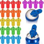 24 PCS Manual Easy Can Opener Colorful Drink Can Protector Cap Leakproof Soda Top Ring Opener Tool for Pop Coke Beer Tab, Premium Plastic Shields Can Openers Can prevent Dust at the Party, BBQ, Beach