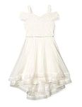 Speechless Girls' Off The Shoulder High Low Party Dress, Pale Blush, 12