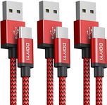 DDIYYI USB Type C Charger Cable Kindle Fire 10FT 3 Pack, Charging Cord for Kindle fire HD10 10Plus 9th-13th Gen, Fire 7/HD 8 8 Plus, Fire Max11 2023, Newer Kindle Parperwhite, Tablet - Red