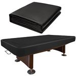 NEXCOVER Leatherette Billiard Pool Table Cover | 7 Foot Billiard Covers | Heavy Duty Cover for Pool Table | Waterproof Table Protector | UV Protection | Black Color.