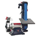 Bucktool Combo 2" x 42" Belt Sander 6" Bench Grinder, Knife Sharpener with Large Work Table BG2600 Upgraded Model…