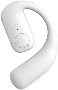 Xmenha F22 Wireless Bluetooth Open Ear Bone Conduction Earbud, White, Single Ear, 30H Playtime, IPX5 Waterproof, Bluetooth 5.3, USB-C, Noise Cancellation