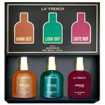 La French Best Fragrance for Unisex Aquatic and Citrus | Perfume Gift Set of 3 (Hang Out + Date Out + Look Out) Upto 24 hrs lasting (Eau De Parfum) | Rakhi Gift Set For Brother and Sister