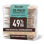 Boveda 49% Two-Way Humidity Control Replacement Packs for Boveda Starter Kits for Music – 20 Pack – Moisture Absorbers for Instrument Cases – Humidifier Packs – Hydration Packets in Resealable Bag