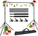 LINCO Lincostore Backdrop Support Stand Kit 10x6.5ft Adjustable Photography Studio Photo Background Support System with Carrying Bag for Green Screen Muslin, 4171