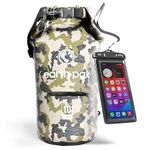 Earth Pak Waterproof Dry Bag with Zippered Pocket - Waterproof Dry Bag Backpack Keeps Gear Dry for Boating, Camping, Fishing, Beach Drybag, Kayak Accessories - Dry Bags Waterproof with Phone Case